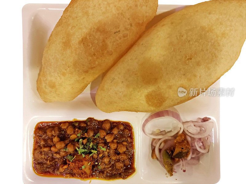 受印度北部旁遮普人欢迎的早餐小吃Chhole Bhature